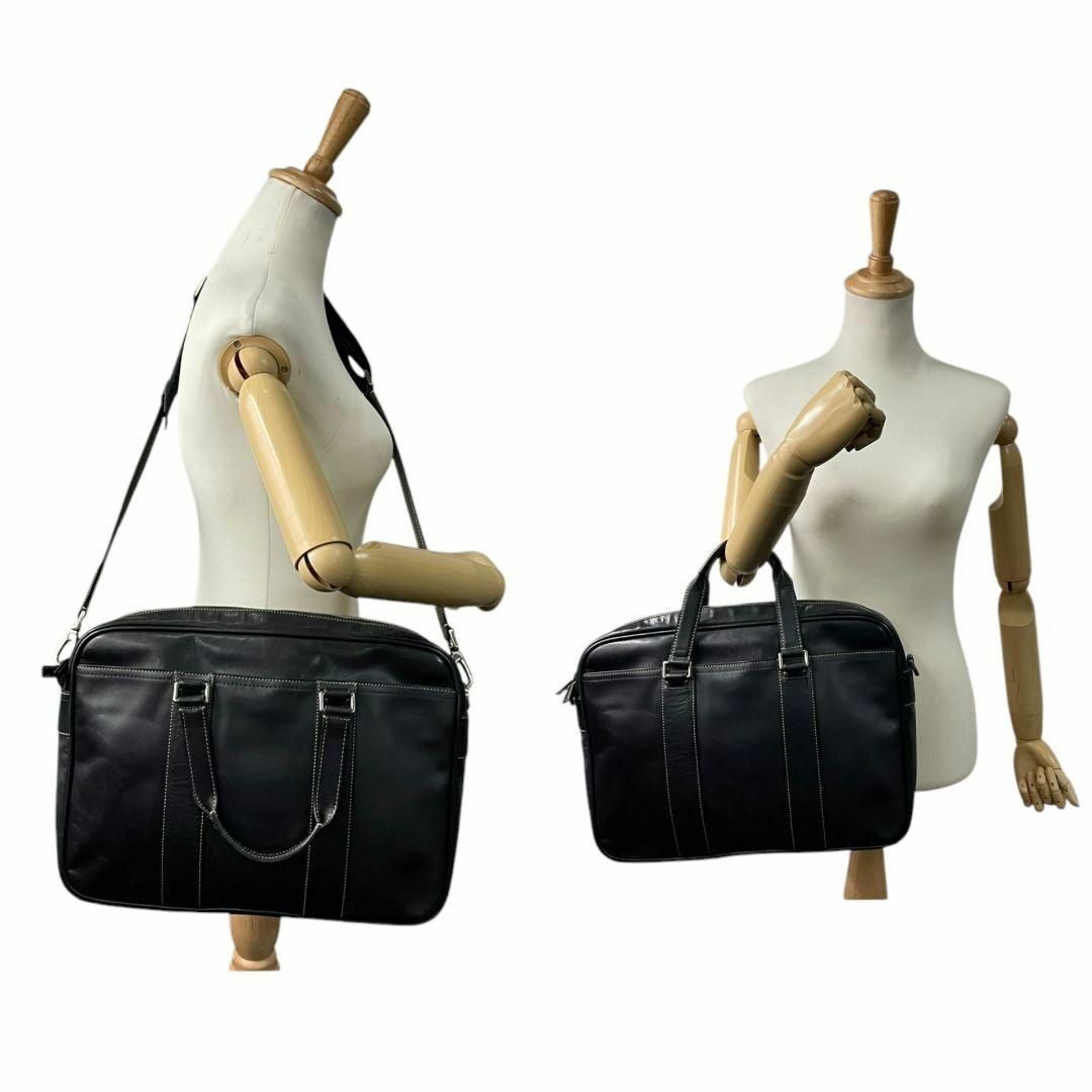 COACH - 美品 コーチ ビジネスバッグ 黒 レキシントン レザー COACH - 美品 コーチ ビジネスバッグ 黒 レキシントン レザー