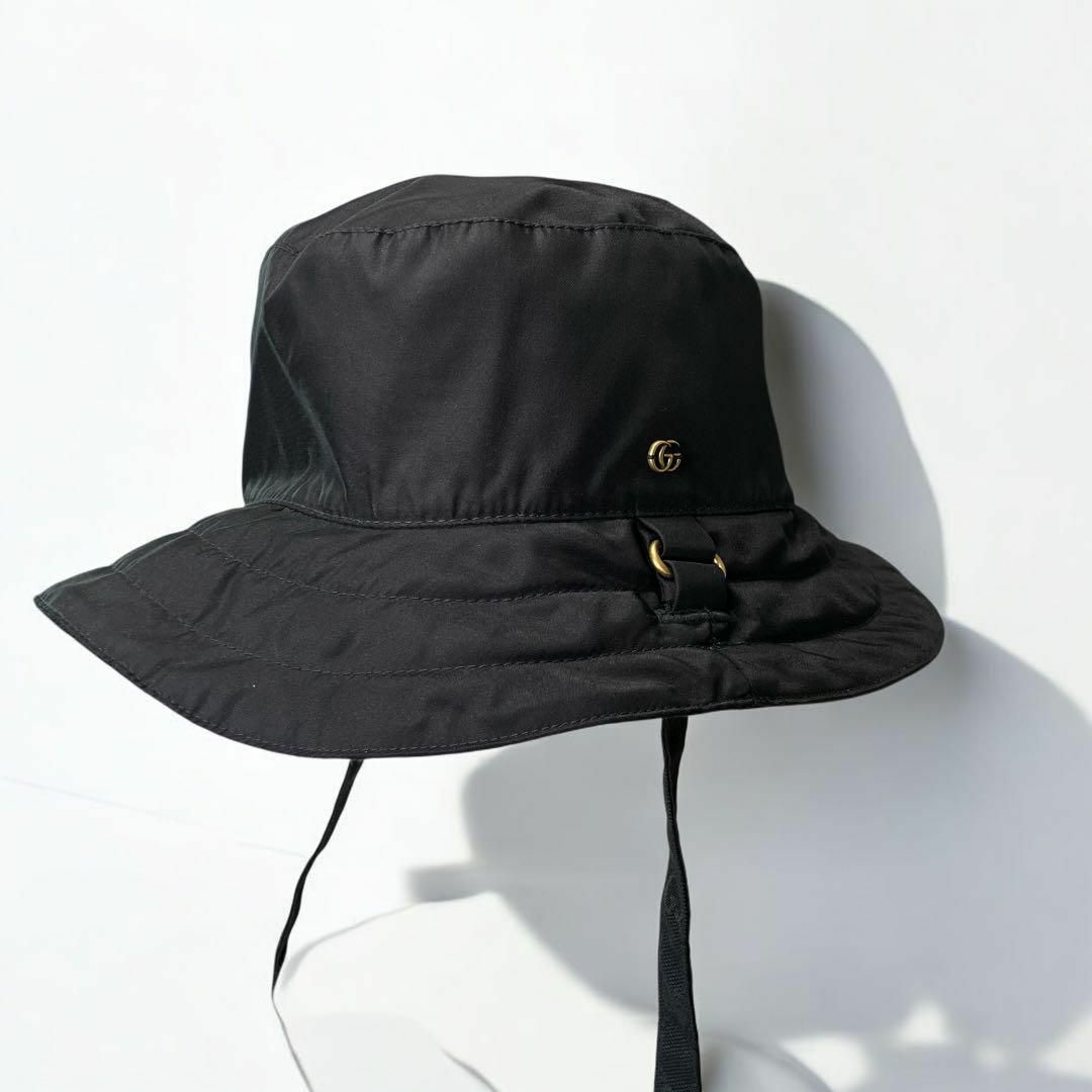 登場! GUCCI グッチ GGキャンバス 2way リバーシブル バケットハットM 帽子