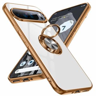 Pixel 9/Pixel 9 Pro 用ケース リング付き 耐衝撃 落下衝撃吸(その他)