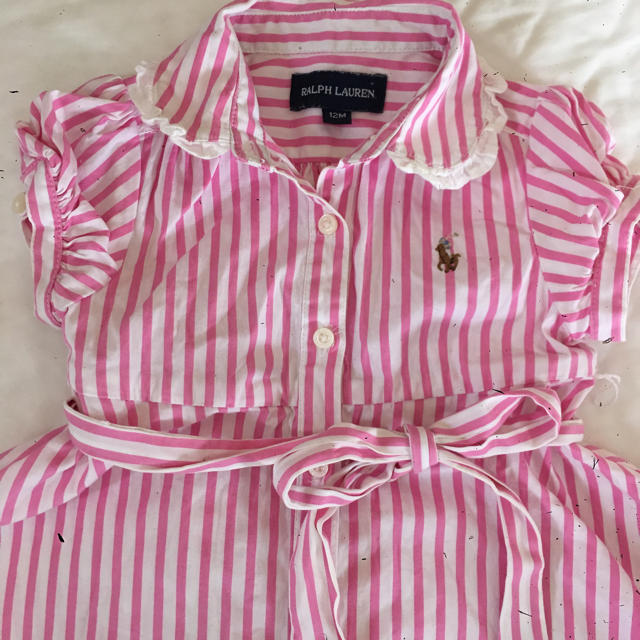 Ralph Lauren(ラルフローレン)のラルフローレン ストライプワンピース♡ キッズ/ベビー/マタニティのベビー服(~85cm)(ワンピース)の商品写真