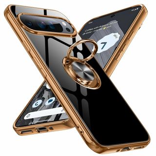 Pixel 9/Pixel 9 Pro 用ケース リング付き 耐衝撃 落下衝撃吸(その他)