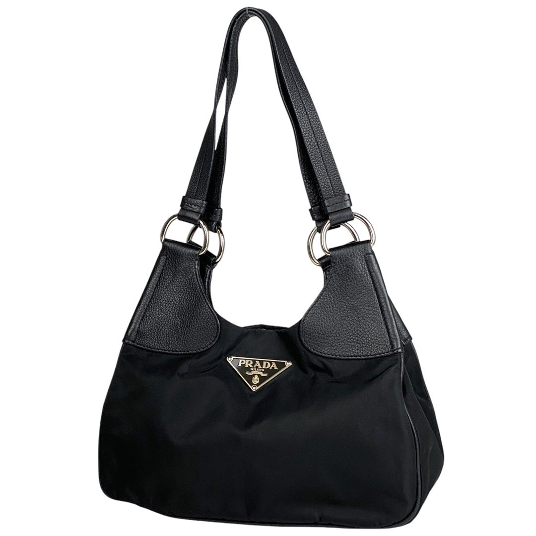 PRADA - プラダ ロゴプレート ハンドバッグ レディース 【中古 PRADA - プラダ ロゴプレート ハンドバッグ レディース 【中古