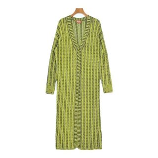 DIESEL - DIESEL ディーゼル カーディガン XS 黄緑x黒(総柄 DIESEL - DIESEL ディーゼル カーディガン XS 黄緑x黒(総柄