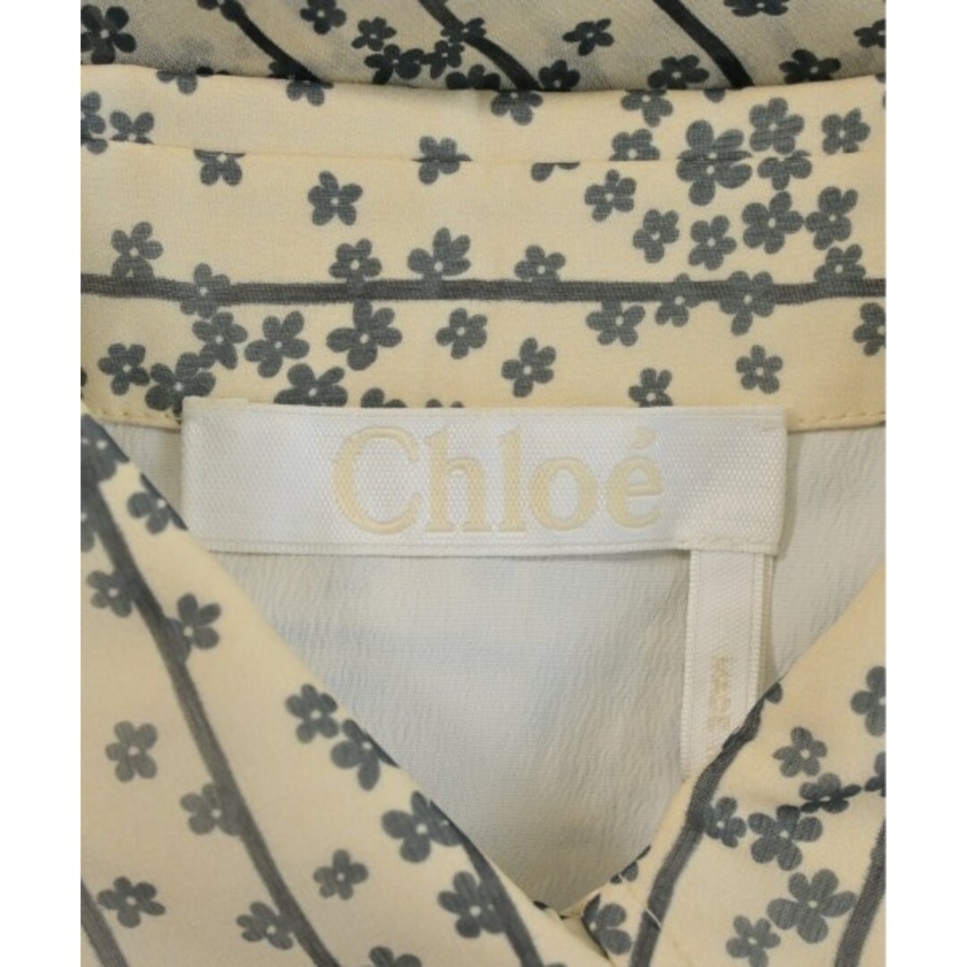 Chloe - Chloe クロエ ブラウス 34(XXS位) ベージュxグレー(総柄 Chloe - Chloe クロエ ブラウス 34(XXS位) ベージュxグレー(総柄
