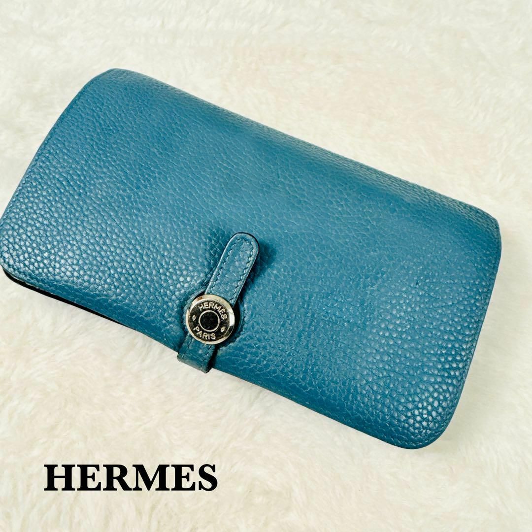 HERMES - HERMES エルメス ドゴン デュオ ポーチ付 長財布 HERMES - HERMES エルメス ドゴン デュオ ポーチ付 長財布