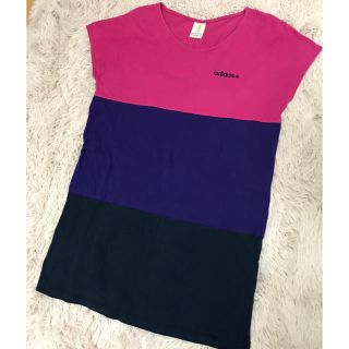 アディダス(adidas)のadidas♡ワンピース丈TOPS(Tシャツ(半袖/袖なし))