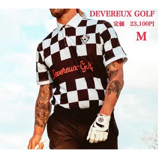 新品【DEVEREUX GOLF】デヴァローゴルフ　チェッカー　半袖ポロシャツ(ウエア)