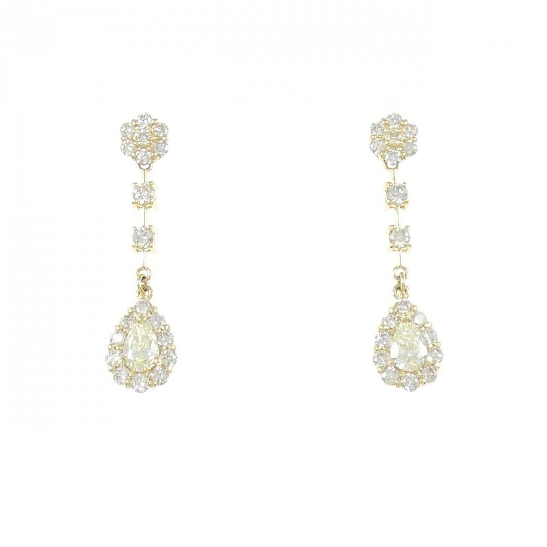 【新品】K18YG ダイヤモンド ピアス 0.80CT