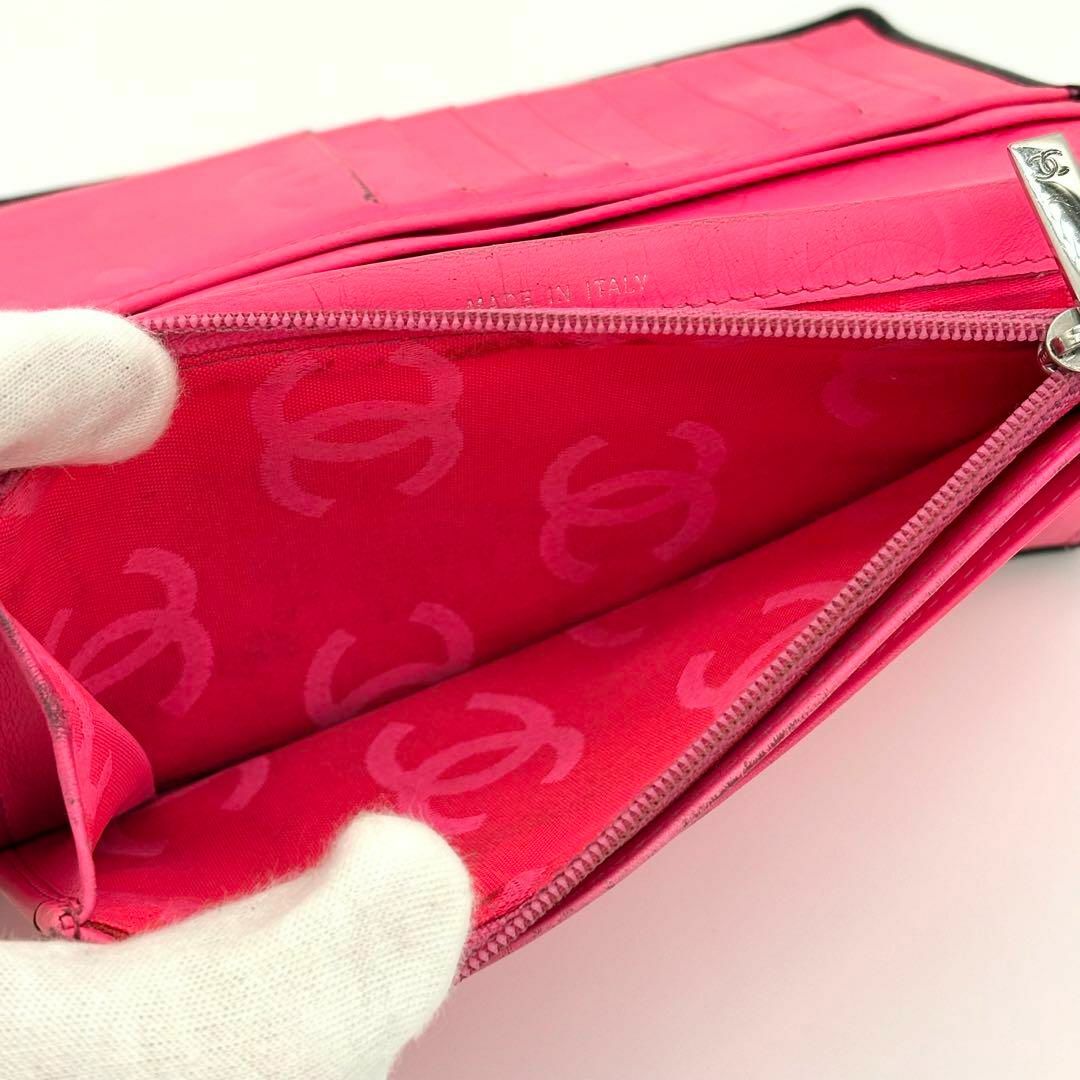 CHANEL - シャネル 長財布 カーフ カンボンライン ココマーク CHANEL - シャネル 長財布 カーフ カンボンライン ココマーク