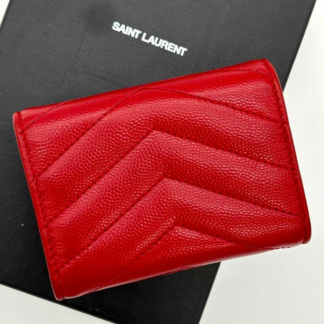 SAINT LAURENT(サンローラン) / vステッチ/キャビアスキン/2