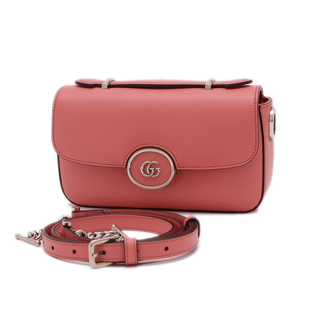 GUCCI - グッチ プチGG ミニ ショルダーバッグ レザー ピンク GUCCI - グッチ プチGG ミニ ショルダーバッグ レザー ピンク