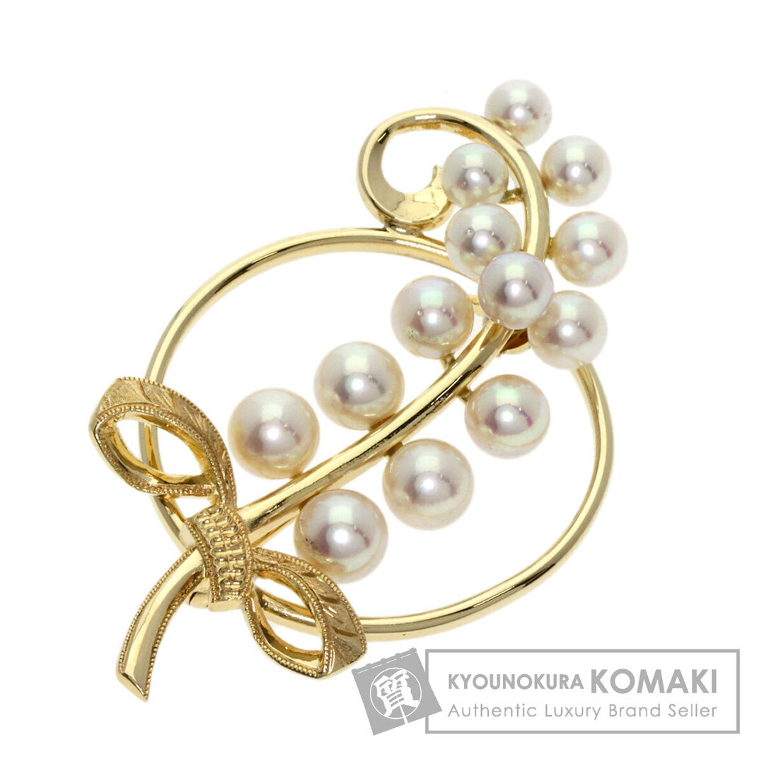 MIKIMOTO - MIKIMOTO パール 真珠 ブローチ K14YG レディースの MIKIMOTO - MIKIMOTO パール 真珠 ブローチ K14YG レディースの