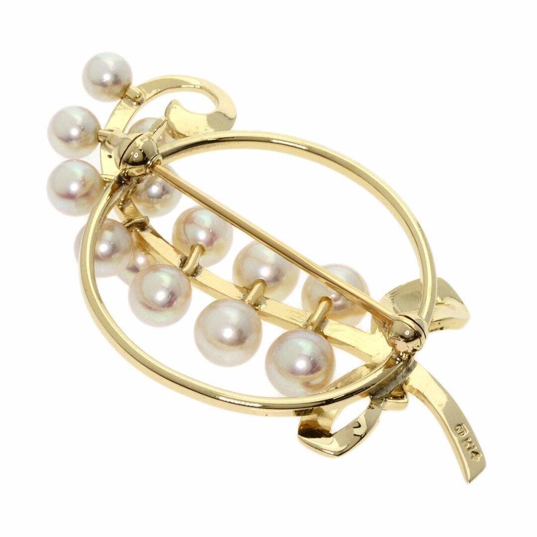 MIKIMOTO - MIKIMOTO パール 真珠 ブローチ K14YG レディースの MIKIMOTO - MIKIMOTO パール 真珠 ブローチ K14YG レディースの