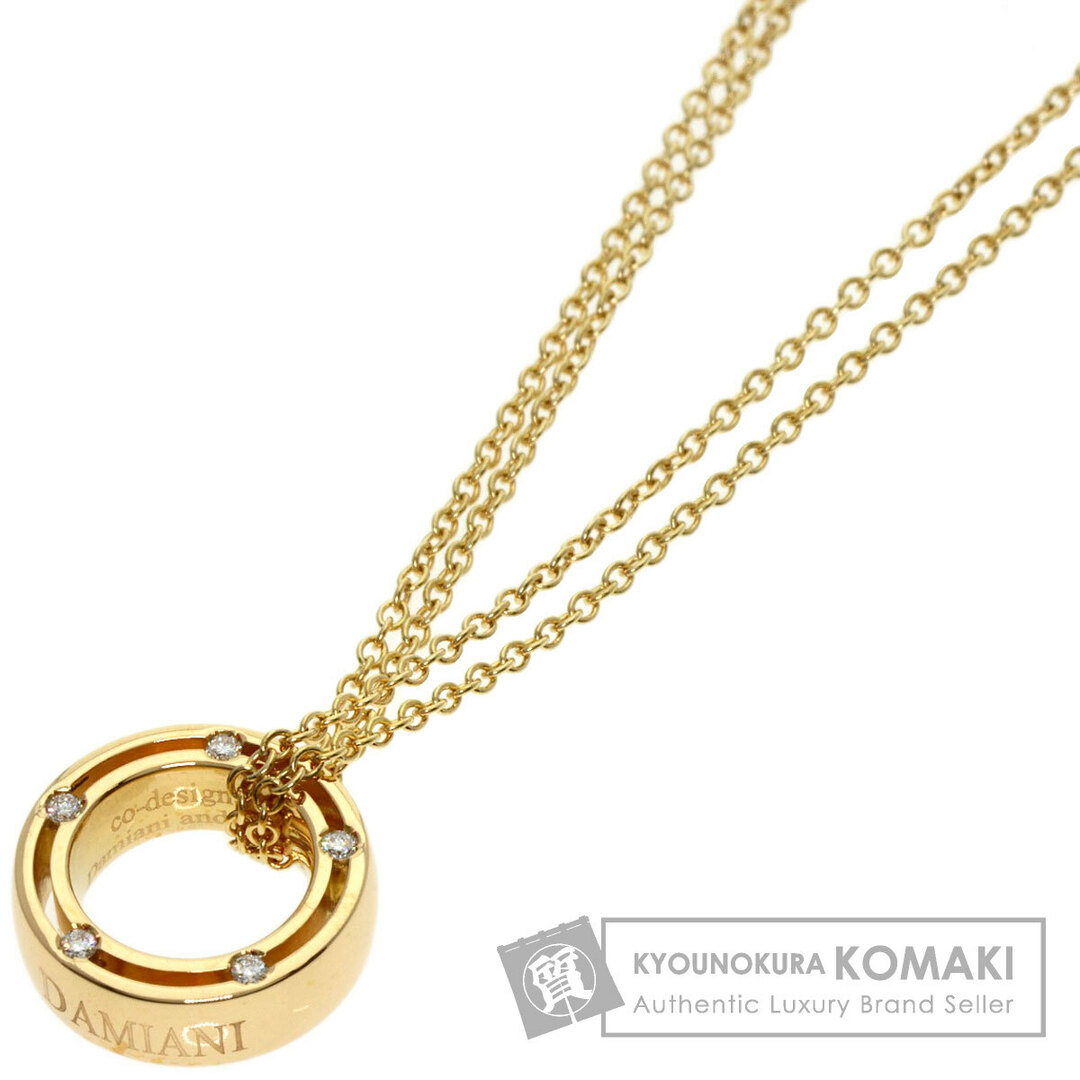 Damiani - Damiani Dサイド Wチェーン ダイヤモンド ネックレス Damiani - Damiani Dサイド Wチェーン ダイヤモンド ネックレス