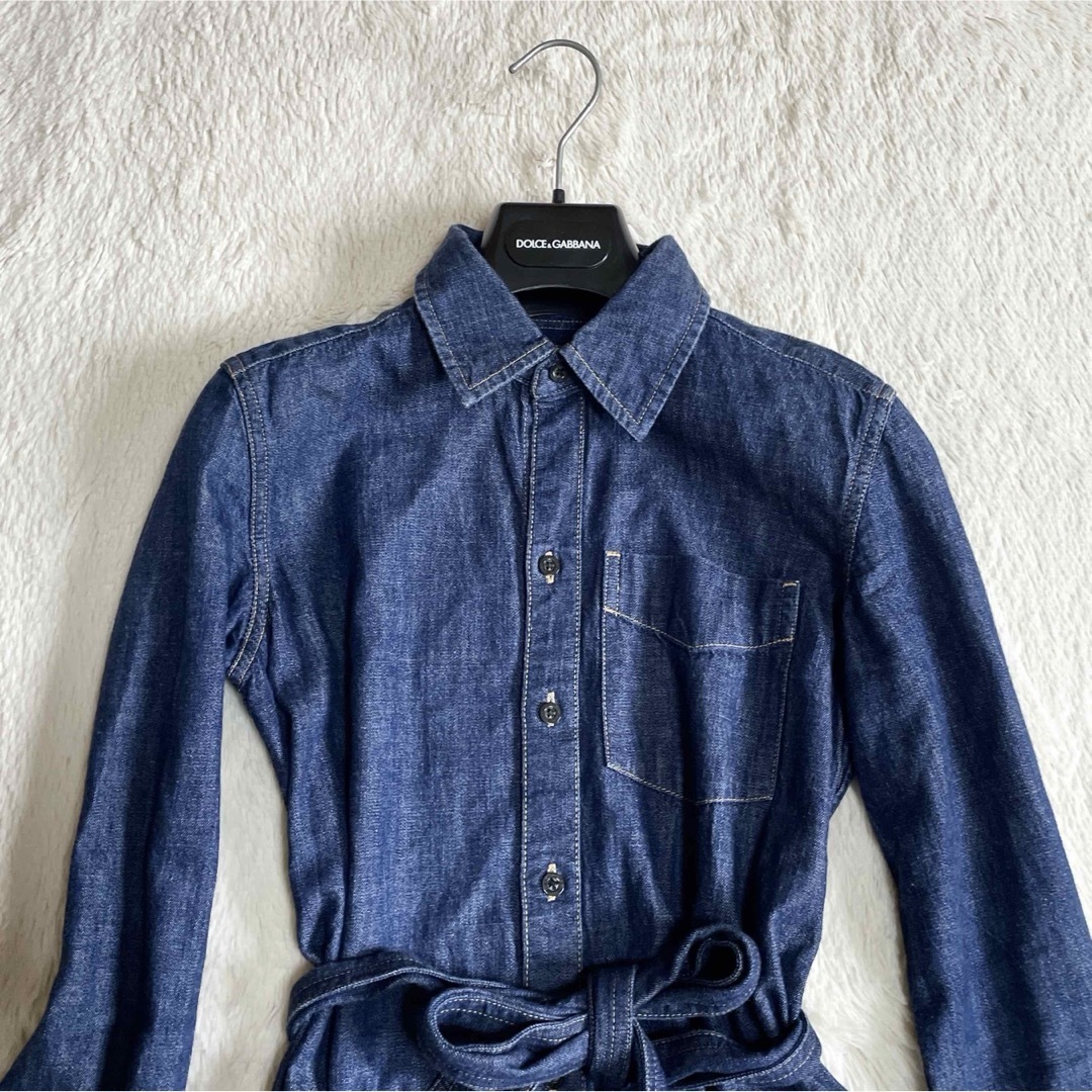 Ralph Lauren - 美品 ラルフローレン ベルト デニムワンピース Ralph Lauren - 美品 ラルフローレン ベルト デニムワンピース