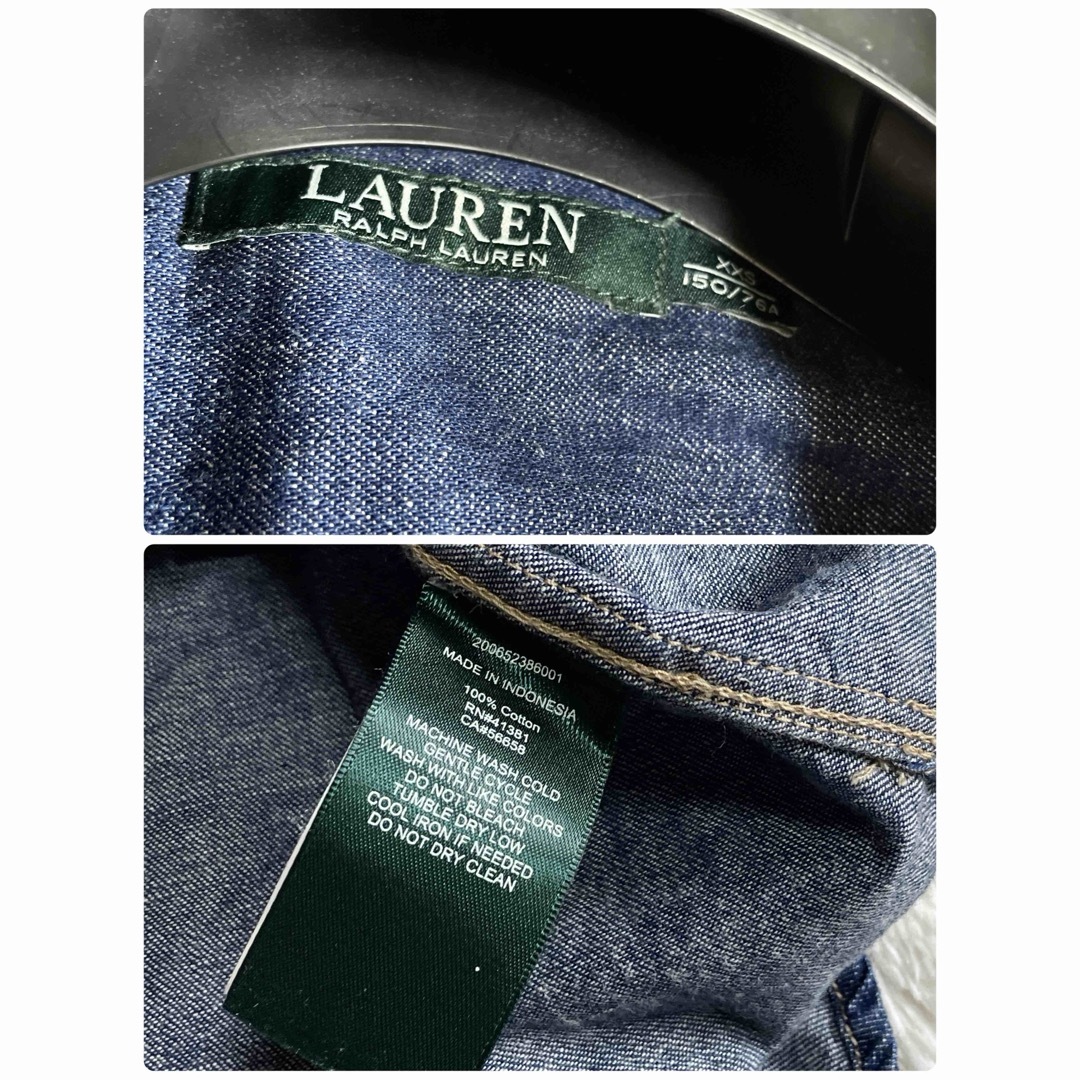 Ralph Lauren - 美品 ラルフローレン ベルト デニムワンピース Ralph Lauren - 美品 ラルフローレン ベルト デニムワンピース