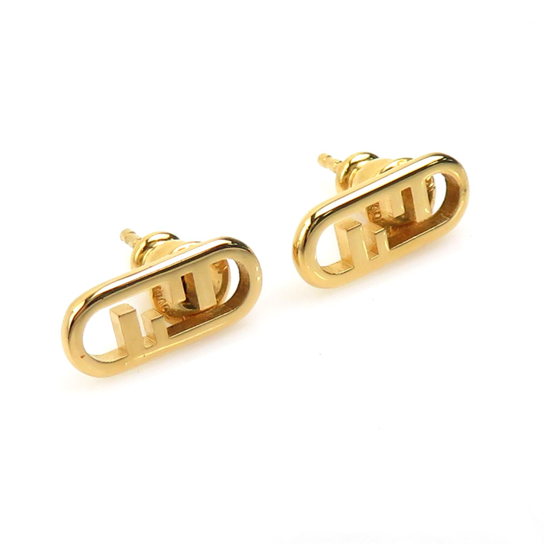 FENDI - フェンディ FENDI ピアス FF ロゴ メタル ゴールド FENDI - フェンディ FENDI ピアス FF ロゴ メタル ゴールド