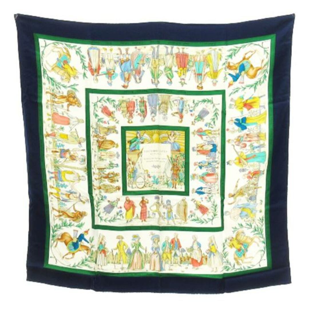 HERMES - エルメス 現代市民の服装 カレ 90 スカーフ 総柄 HERMES - エルメス 現代市民の服装 カレ 90 スカーフ 総柄