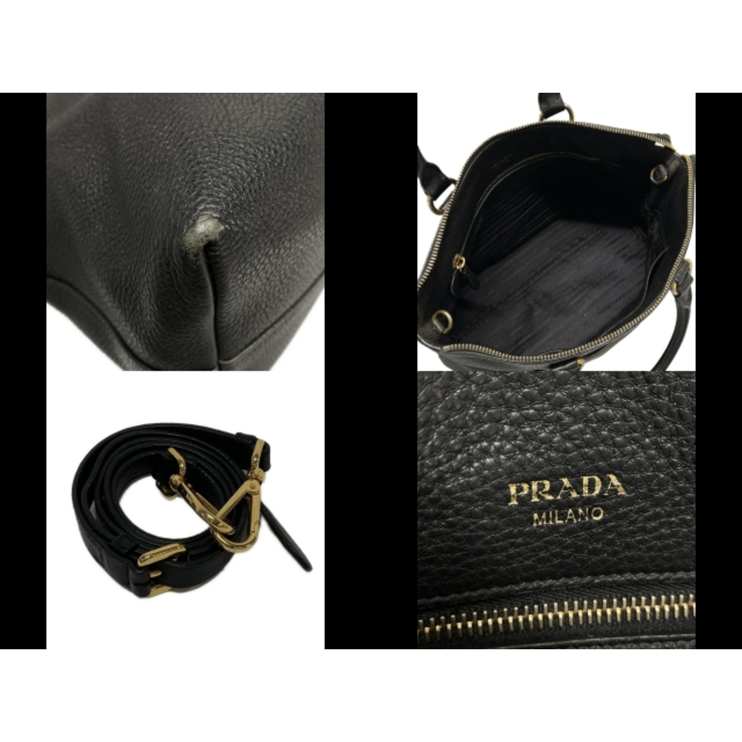 PRADA - PRADA(プラダ) ハンドバッグ ロゴ 黒 レザーの通販 by PRADA - PRADA(プラダ) ハンドバッグ ロゴ 黒 レザーの通販 by