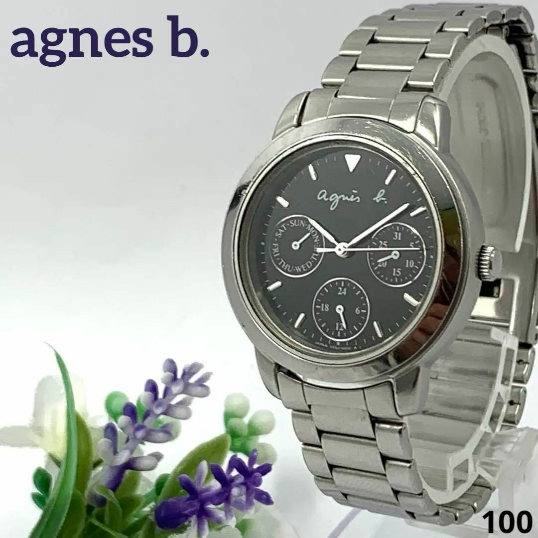 高評価アイテム agnes b. - 【電池交換済】100 agnes b. アニエス レディース 時計