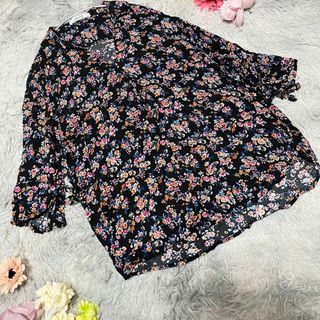 アメリエルマジェスティックレゴン(amelier MAJESTIC LEGON)の【amelier MAJESTIC LEGON】フラワーシャツ　花柄ブラウス　F(シャツ/ブラウス(長袖/七分))