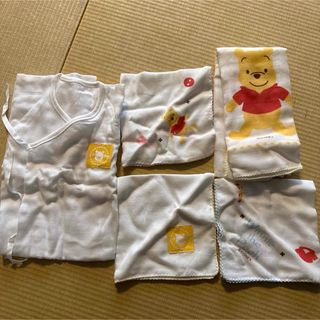 ディズニー(Disney)のプーさん　長肌着　ガーゼハンカチ　ガーゼタオル(その他)