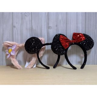 Disney - ディズニー カチューシャ スパンコール リボン ピンク Disney - ディズニー カチューシャ スパンコール リボン ピンク