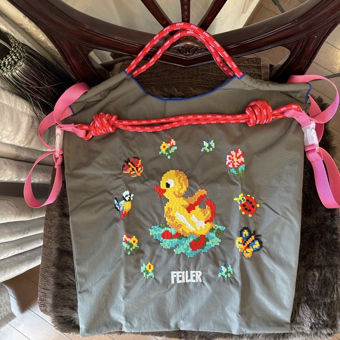 FEILER - 新品 Ball&Chain FEILER エコバッグ M グレー FEILER - 新品 Ball&Chain FEILER エコバッグ M グレー