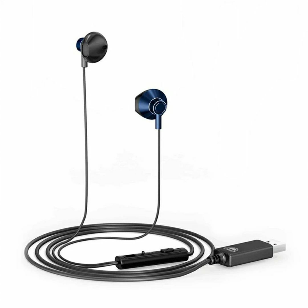 【在庫処分】OKCSC U200 ヘッドセット パソコン専用 イヤホーン USB スマホ/家電/カメラのオーディオ機器(ヘッドフォン/イヤフォン)の商品写真