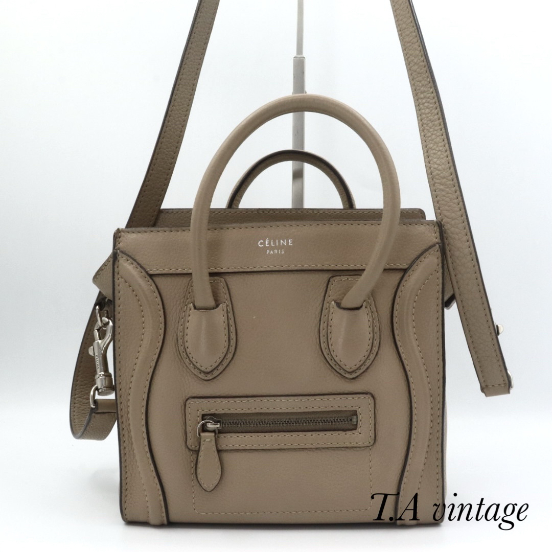 CELINE - 美品 セリーヌ レザー ラゲージ ナノショッパー 2way CELINE - 美品 セリーヌ レザー ラゲージ ナノショッパー 2way