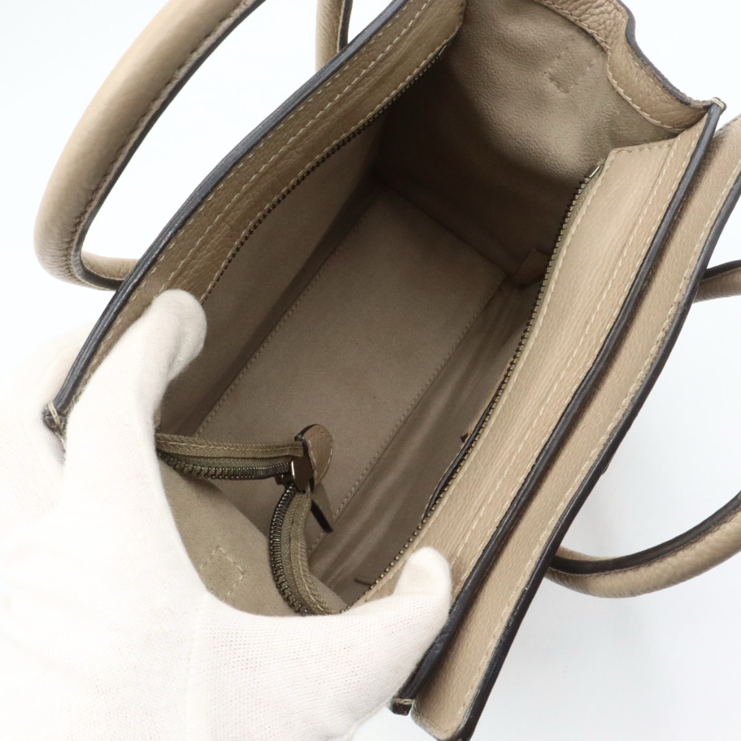 CELINE - 美品 セリーヌ レザー ラゲージ ナノショッパー 2way CELINE - 美品 セリーヌ レザー ラゲージ ナノショッパー 2way