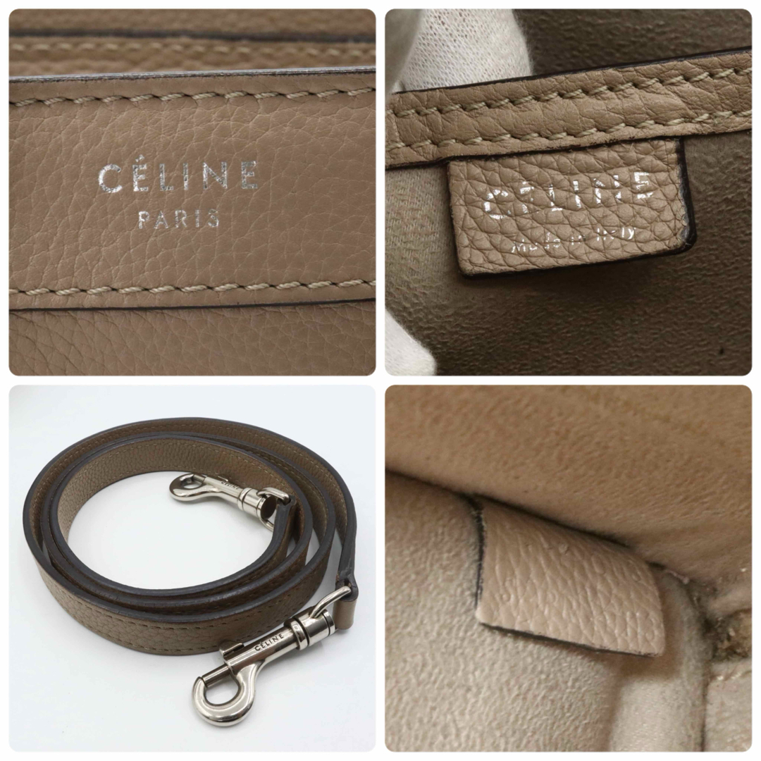 CELINE - 美品 セリーヌ レザー ラゲージ ナノショッパー 2way CELINE - 美品 セリーヌ レザー ラゲージ ナノショッパー 2way