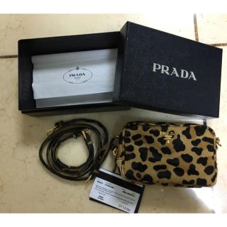 プラダ(PRADA)の梨花さん愛用 PRADA ハラコ ポシェット 箱付き(ショルダーバッグ)