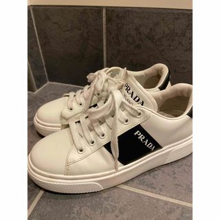 PRADA - PRADA(プラダ) スニーカー 35 レディース - 黒×ピンク PRADA - PRADA(プラダ) スニーカー 35 レディース - 黒×ピンク