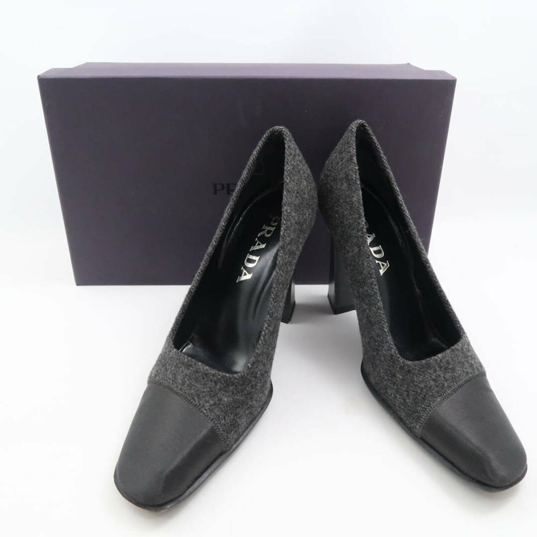 PRADA - PRADA プラダ パンプス 35 23cm相当 ウール ブラック PRADA - PRADA プラダ パンプス 35 23cm相当 ウール ブラック