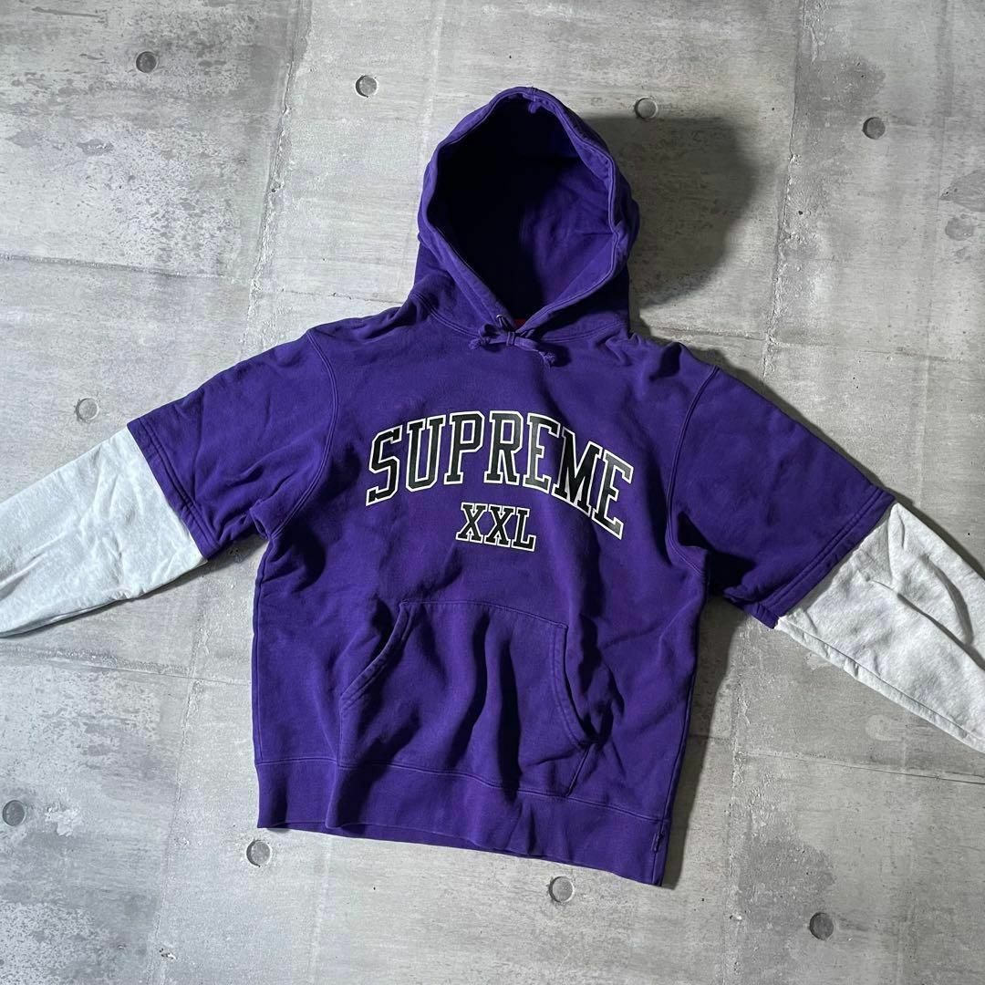Supreme - 20ss SUPREME パーカー アーチロゴ 重ね着風 Supreme - 20ss SUPREME パーカー アーチロゴ 重ね着風