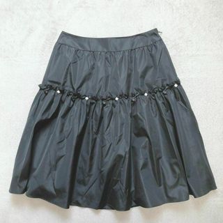 René - 上品 Rene ルネ 美品 麻混 タイトスカート 36 ブラックの René - 上品 Rene ルネ 美品 麻混 タイトスカート 36 ブラックの