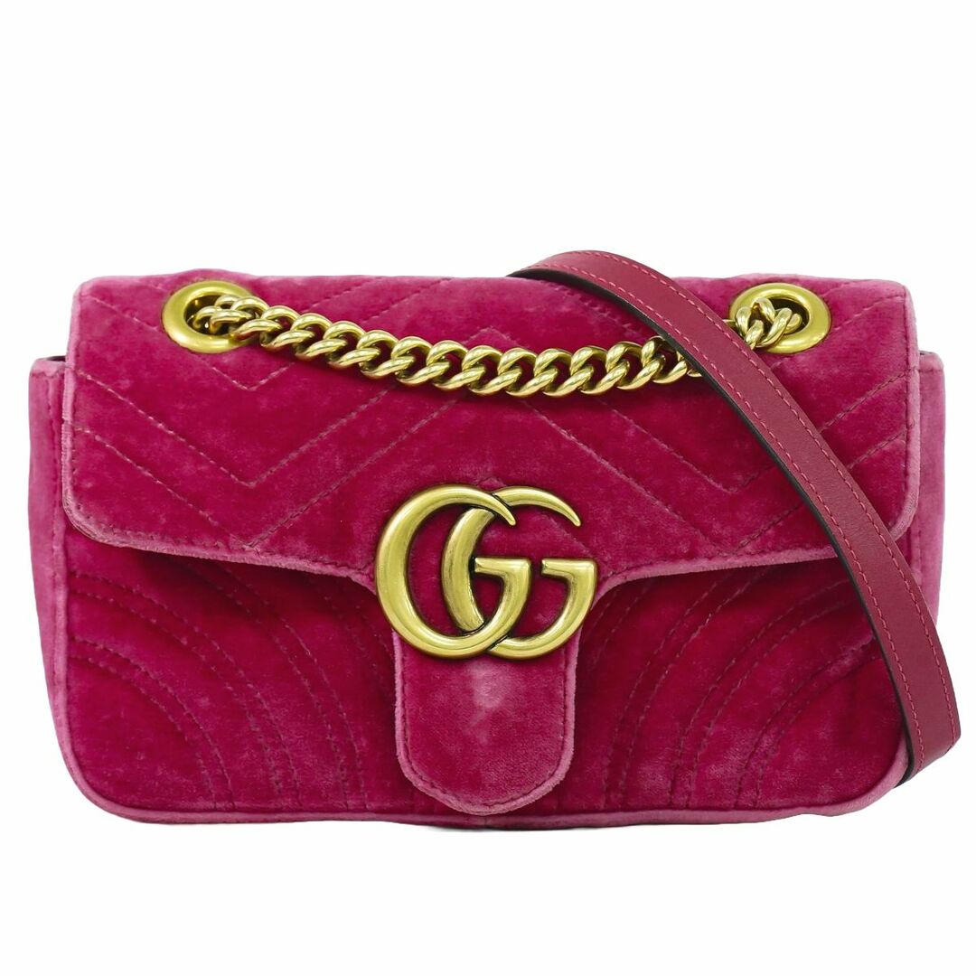 GUCCI - 本物 グッチ GUCCI GGマーモント チェーン ショルダー GUCCI - 本物 グッチ GUCCI GGマーモント チェーン ショルダー