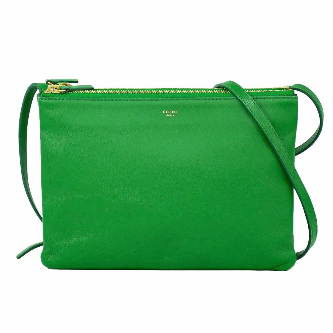 CELINE - 本物 セリーヌ CELINE トリオ ラージ ショルダーバッグ CELINE - 本物 セリーヌ CELINE トリオ ラージ ショルダーバッグ