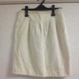 ホワイト♡ツイードスカート(ひざ丈スカート)