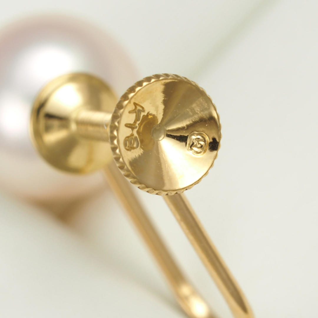 2024 お歳暮【公式】 - 人気ブランド イヤリング ミキモト - MIKIMOTO パール の K18YG 7.3mm 真珠 イヤリング、ピアス