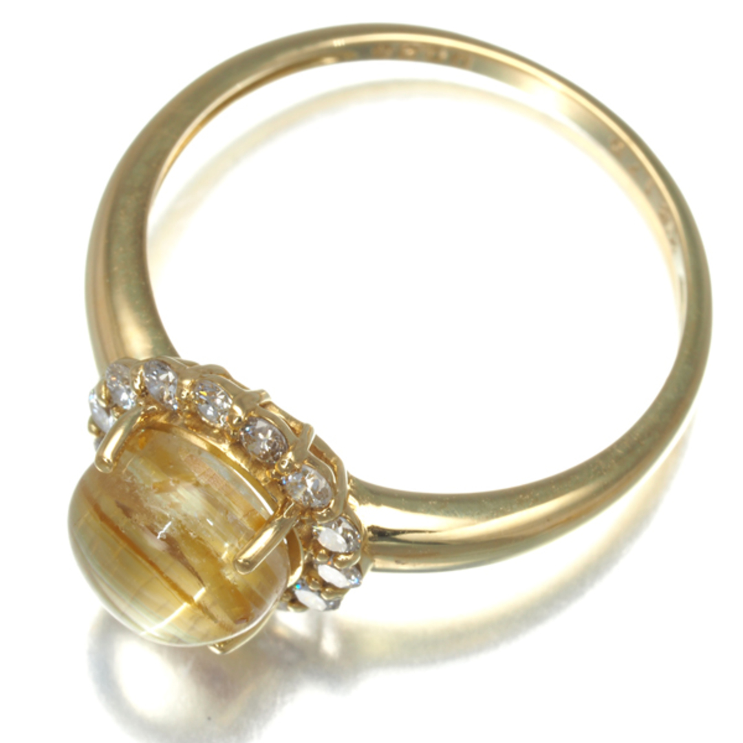 ルチルクォーツ 1.75ct ダイヤ ダイヤモンド 0.25ct リング ルチルクォーツ 1.75ct ダイヤ ダイヤモンド 0.25ct リング