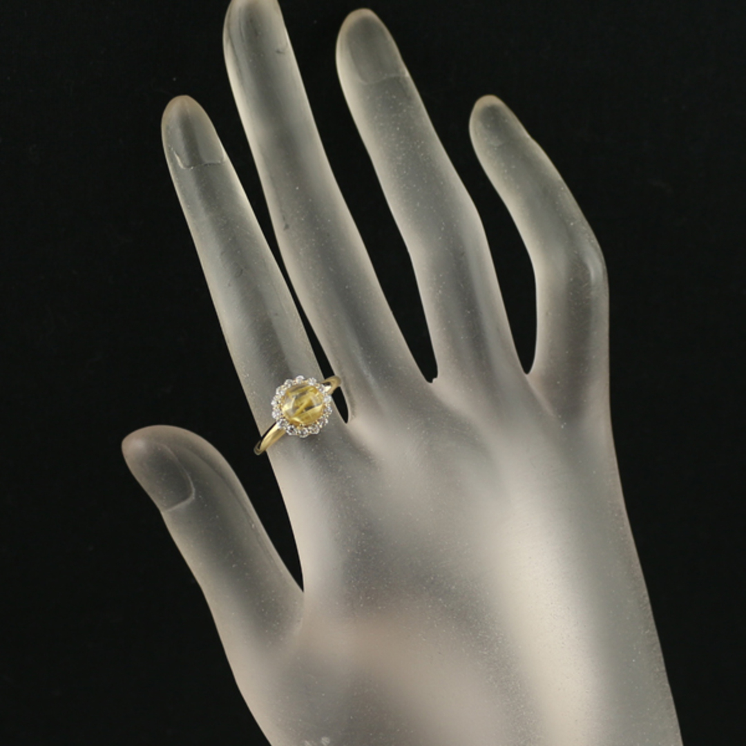 ルチルクォーツ 1.75ct ダイヤ ダイヤモンド 0.25ct リング ルチルクォーツ 1.75ct ダイヤ ダイヤモンド 0.25ct リング