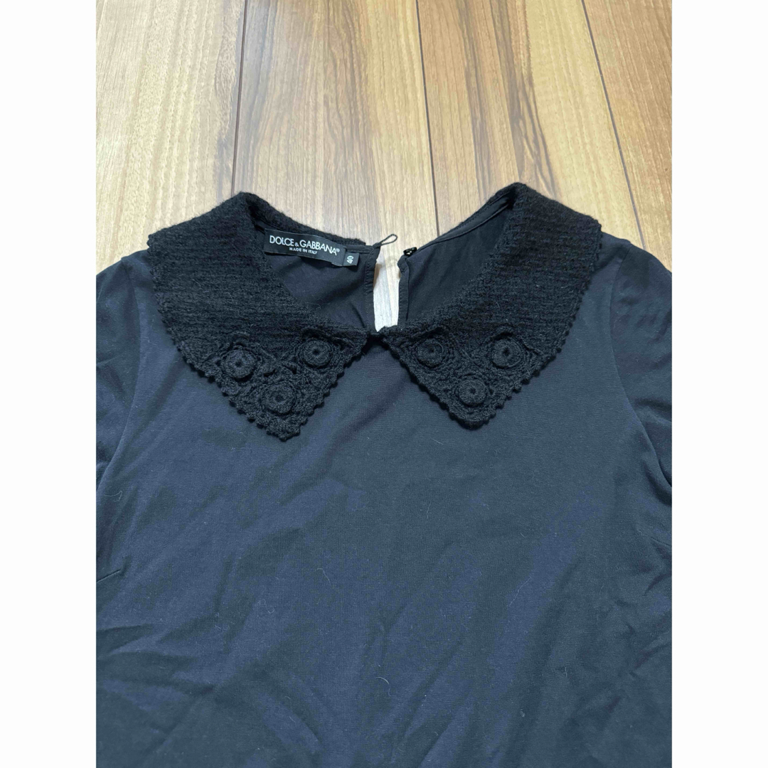 DOLCE&GABBANA - 最終値下げドルガバニットレース襟Tシャツの DOLCE&GABBANA - 最終値下げドルガバニットレース襟Tシャツの