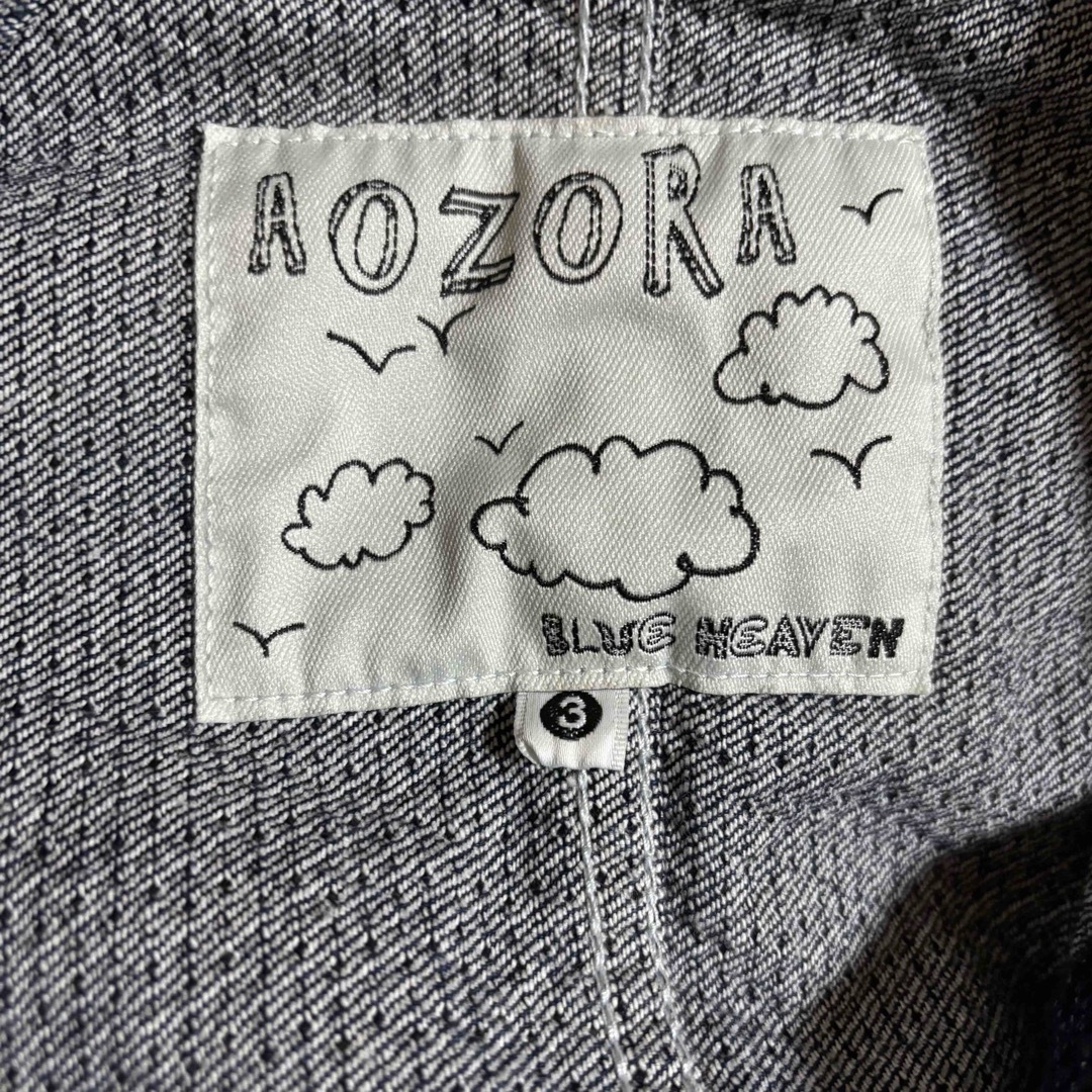 aozora - 美品 AOZORA刺し子 デニムカバーオール インディゴ aozora - 美品 AOZORA刺し子 デニムカバーオール インディゴ