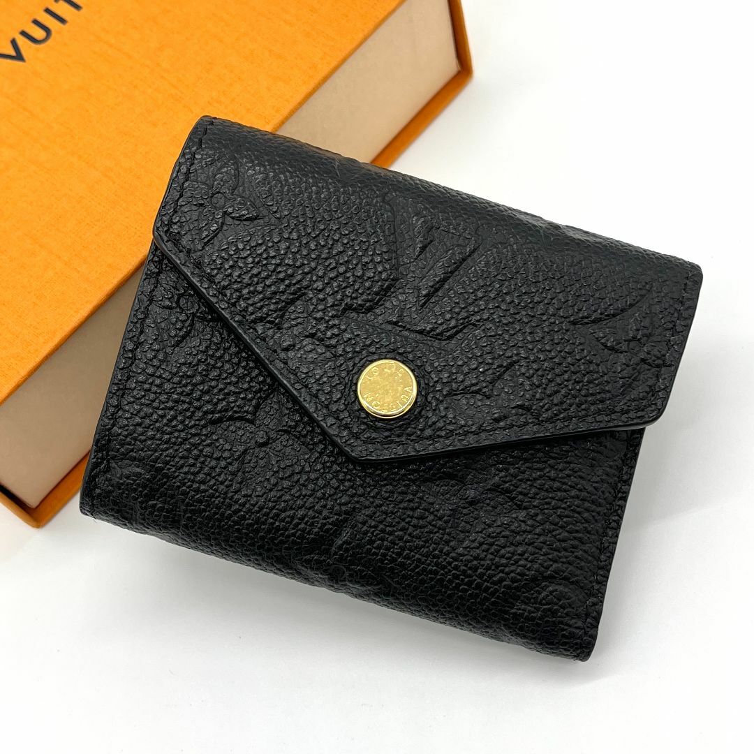 LOUIS VUITTON - 【美品】ルイヴィトン　ポルトフォイユゾエ　アンプラント　ブラック　箱保存袋　財布