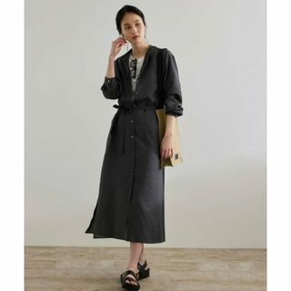 ロペ(ROPE’)の【チャコール（06）】【WEB・一部店舗限定】フロントオープンシャツワンピース/洗える(ロングワンピース/マキシワンピース)