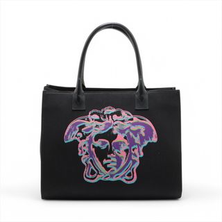VERSACE - ヴェルサーチ ラ メドゥーサ ハンドバッグ キャンバス VERSACE - ヴェルサーチ ラ メドゥーサ ハンドバッグ キャンバス