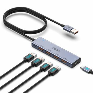 【数量限定】10Gbps USB3.2ハブ5ポート,TSUPY USB 3.2 (PC周辺機器)