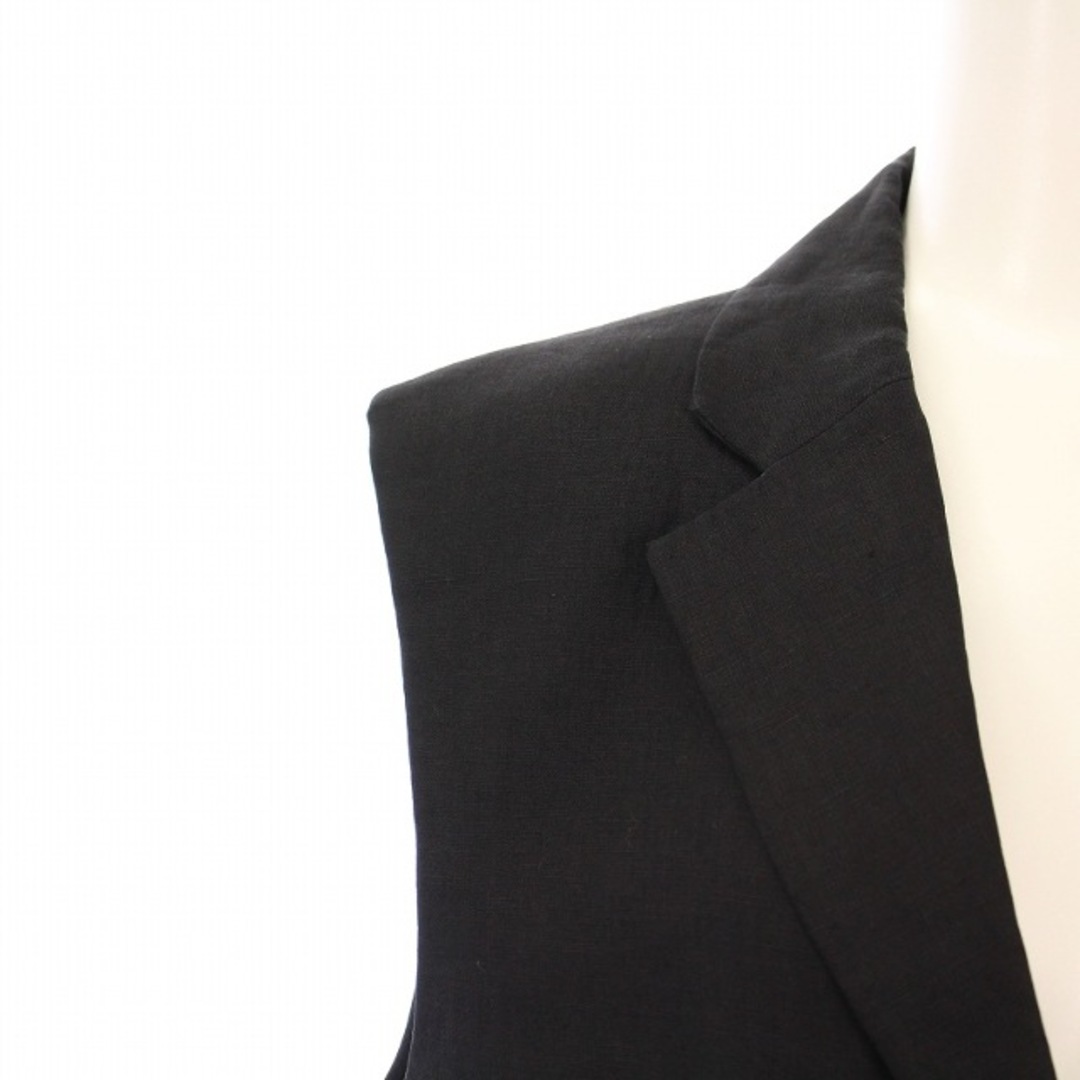 セオリー Galena Linen Boxy OS Vest ベスト ジレ 黒
